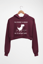 Load image into Gallery viewer, Internet Funny Crop HOODIE FOR WOMEN-Maroon-Ektarfa.online
