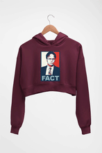 Load image into Gallery viewer, Dwight Schrute Fact Crop HOODIE FOR WOMEN-Maroon-Ektarfa.online
