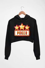 Load image into Gallery viewer, Poker Crop HOODIE FOR WOMEN-Black-Ektarfa.online
