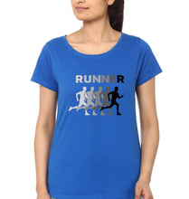 Load image into Gallery viewer, Runner Running T-Shirt for Women-Royal Blue-Ektarfa.online
