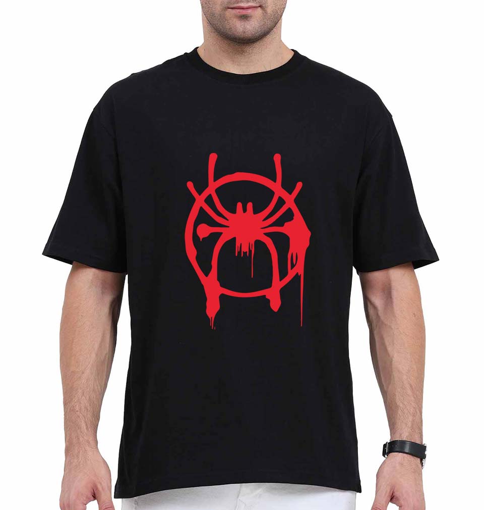 Spiderman Superhero Oversized T-Shirt for Men-Black-Ektarfa.online