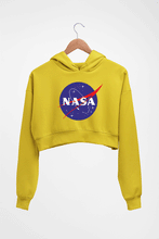 Load image into Gallery viewer, Nasa Crop HOODIE FOR WOMEN-Mustard Yellow-Ektarfa.online
