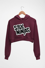 Load image into Gallery viewer, Spy Ninja Crop HOODIE FOR WOMEN-Maroon-Ektarfa.online
