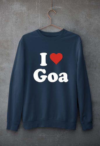 I Love Goa Unisex Sweatshirt for Men/Women-Navy blue-Ektarfa.online