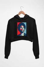 Load image into Gallery viewer, Nina Simone Crop HOODIE FOR WOMEN-Black-Ektarfa.online
