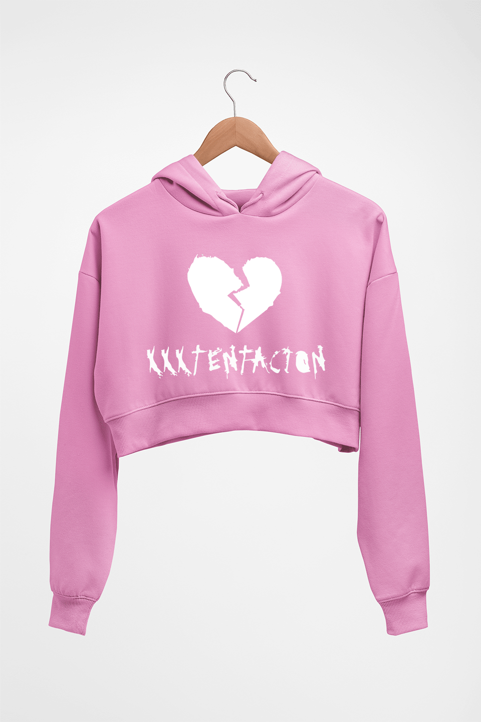 XXXtentacion Crop HOODIE FOR WOMEN-Light Baby Pink-Ektarfa.online