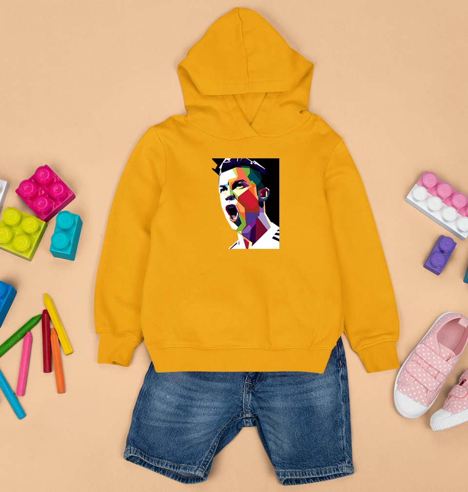 Cristiano Ronaldo CR7 Kids Hoodie for Boy/Girl-Mustard Yellow-Ektarfa.online