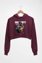 Load image into Gallery viewer, Call of Duty (COD) Crop HOODIE FOR WOMEN-Maroon-Ektarfa.online
