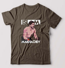 Load image into Gallery viewer, Islam Makhachev T-Shirt for Men-Olive Green-Ektarfa.online
