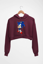 Load image into Gallery viewer, Sonic Crop HOODIE FOR WOMEN-Maroon-Ektarfa.online
