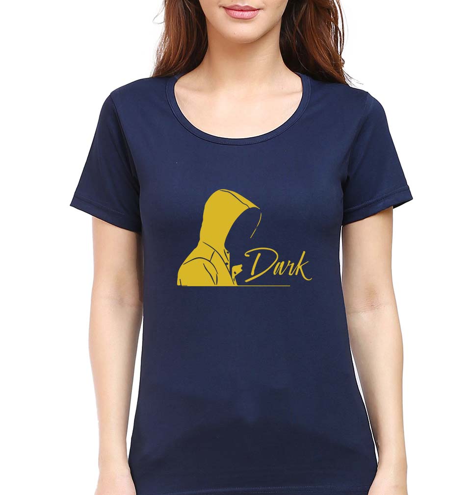 Dark T-Shirt for Women-Navy Blue-Ektarfa.online