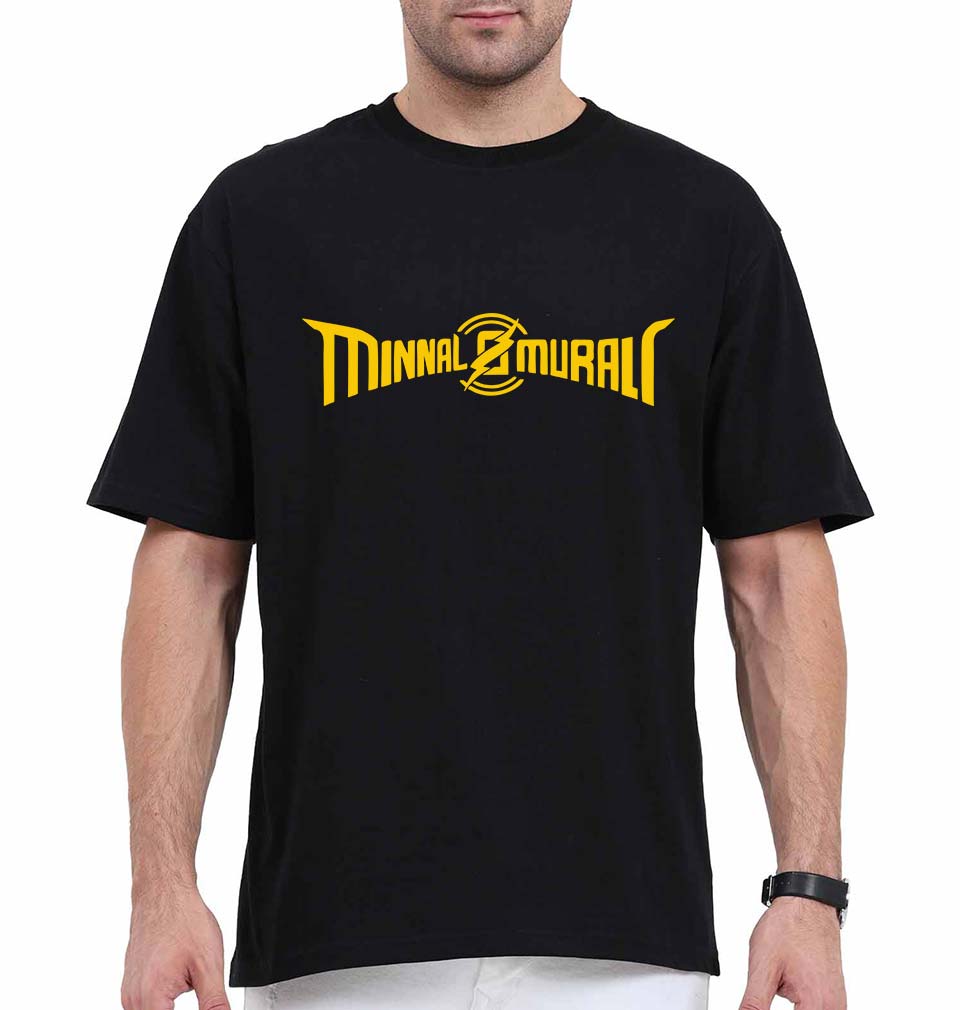 Minnal Murali Oversized T-Shirt for Men-Black-Ektarfa.online