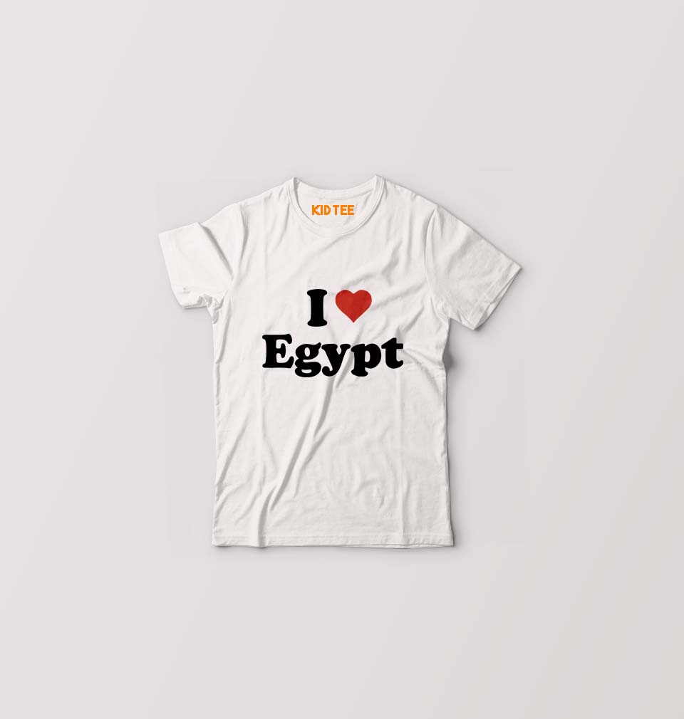 I Love Egypt Kids T-Shirt for Boy/Girl-White-Ektarfa.online