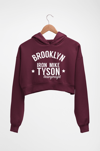 Mike Tyson Crop HOODIE FOR WOMEN-Maroon-Ektarfa.online