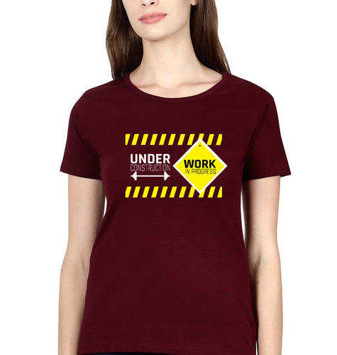 Gym Workout T-Shirt for Women-Maroon-Ektarfa.online