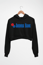 Load image into Gallery viewer, Andhra Bank Crop HOODIE FOR WOMEN-Black-Ektarfa.online
