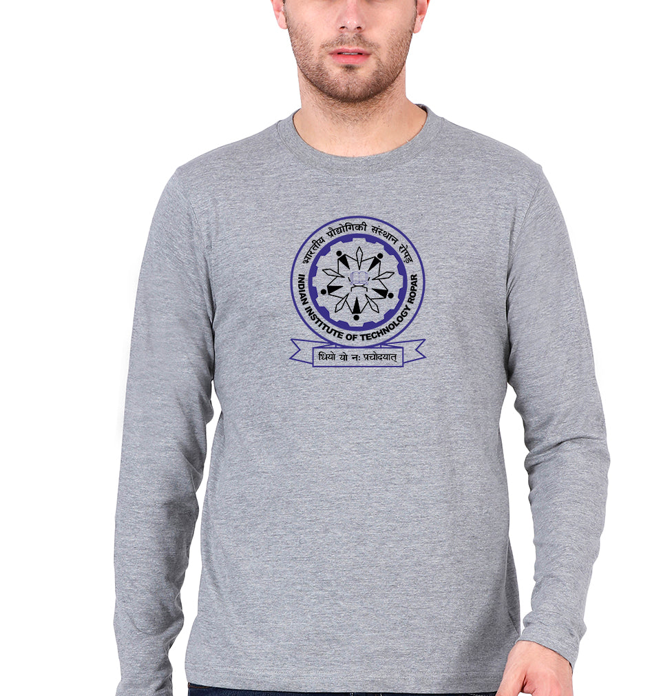 IIT Ropar(Punjab) Full Sleeves T-Shirt for Men-Grey Melange-Ektarfa.online