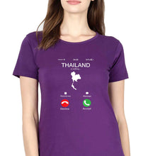 Load image into Gallery viewer, Thailand Calling T-Shirt for Women-Purple-Ektarfa.online
