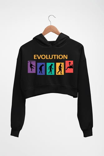 Evolution Football Crop HOODIE FOR WOMEN-Black-Ektarfa.online