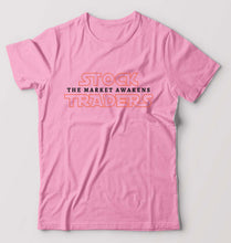 Load image into Gallery viewer, Share Market(Stock Market) T-Shirt for Men-S(38 Inches)-Light Baby Pink-Ektarfa.online
