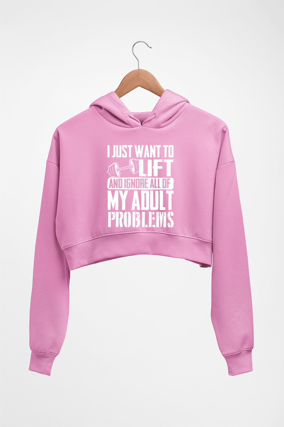 Gym Crop HOODIE FOR WOMEN-Light Baby Pink-Ektarfa.online