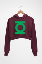 Load image into Gallery viewer, Green Lantern Superhero Crop HOODIE FOR WOMEN-Maroon-Ektarfa.online
