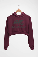Load image into Gallery viewer, optimum nutrition Crop HOODIE FOR WOMEN-Maroon-Ektarfa.online
