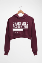 Load image into Gallery viewer, Chartered Accountants(CA) In Progress Crop HOODIE FOR WOMEN-Maroon-Ektarfa.online
