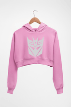 Load image into Gallery viewer, Decepticon Transformers Crop HOODIE FOR WOMEN-Light Baby Pink-Ektarfa.online
