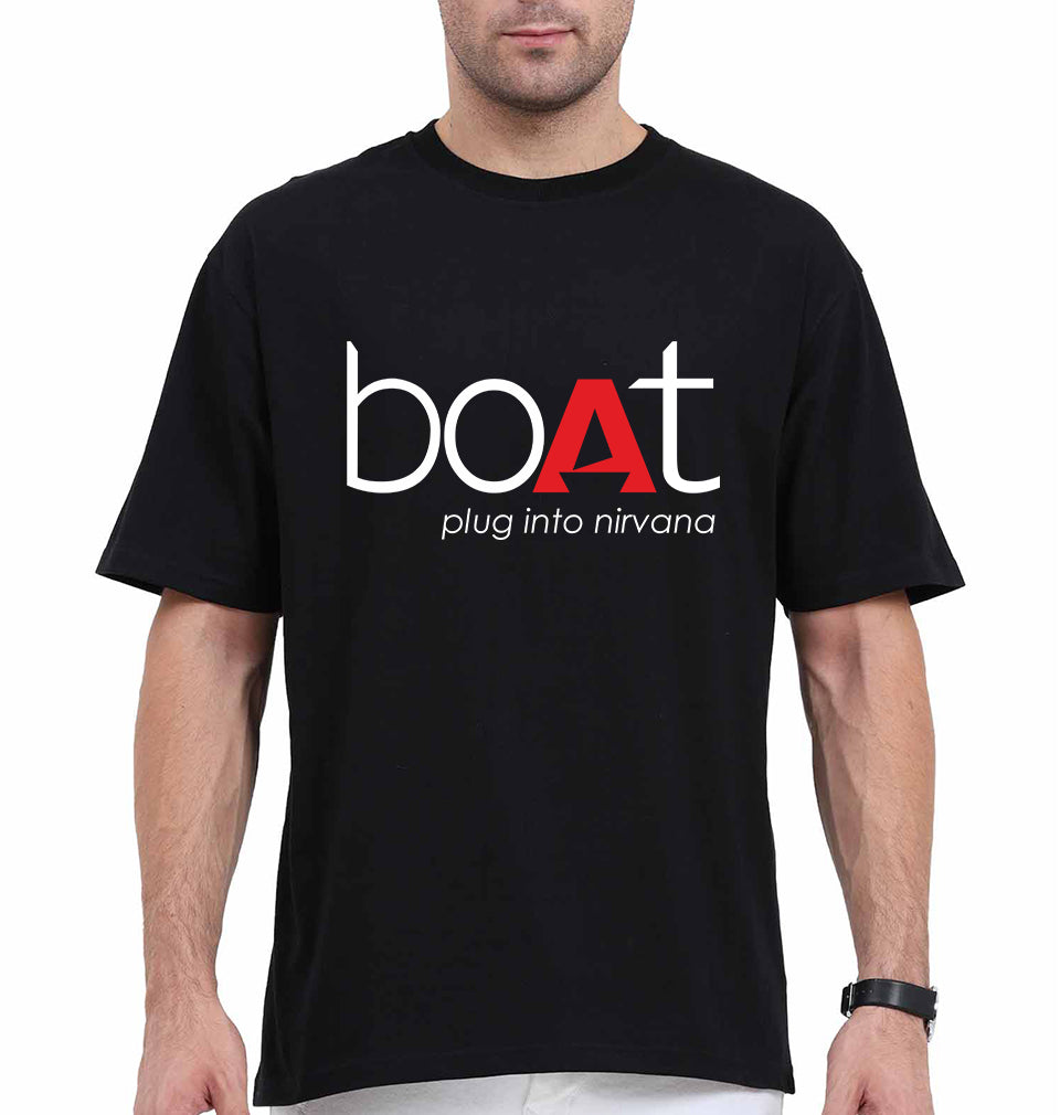 Boat Oversized T-Shirt for Men-Black-Ektarfa.online