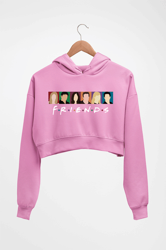 Friends Crop HOODIE FOR WOMEN-Light Baby Pink-Ektarfa.online