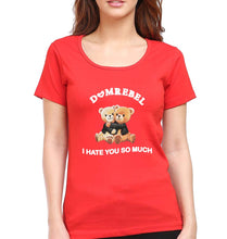Load image into Gallery viewer, Domrebel Bear T-Shirt for Women-Red-Ektarfa.online

