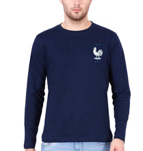 Load image into Gallery viewer, France Football Full Sleeves T-Shirt for Men-Navy Blue-Ektarfa.online
