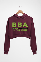 Load image into Gallery viewer, BBA Crop HOODIE FOR WOMEN-Maroon-Ektarfa.online
