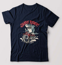 Load image into Gallery viewer, Shark Rider T-Shirt for Men-Navy Blue-Ektarfa.online

