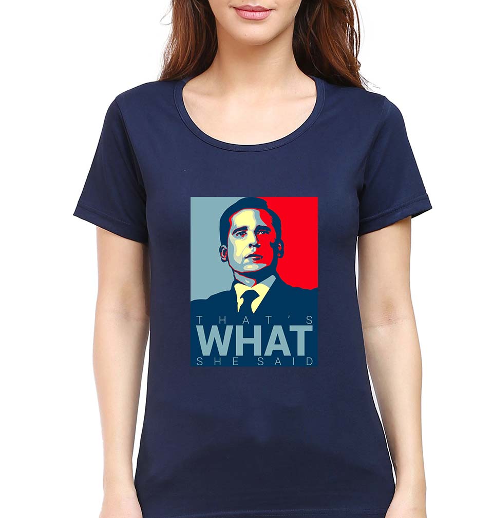 Michael Scott T-Shirt for Women-Navy Blue-Ektarfa.online