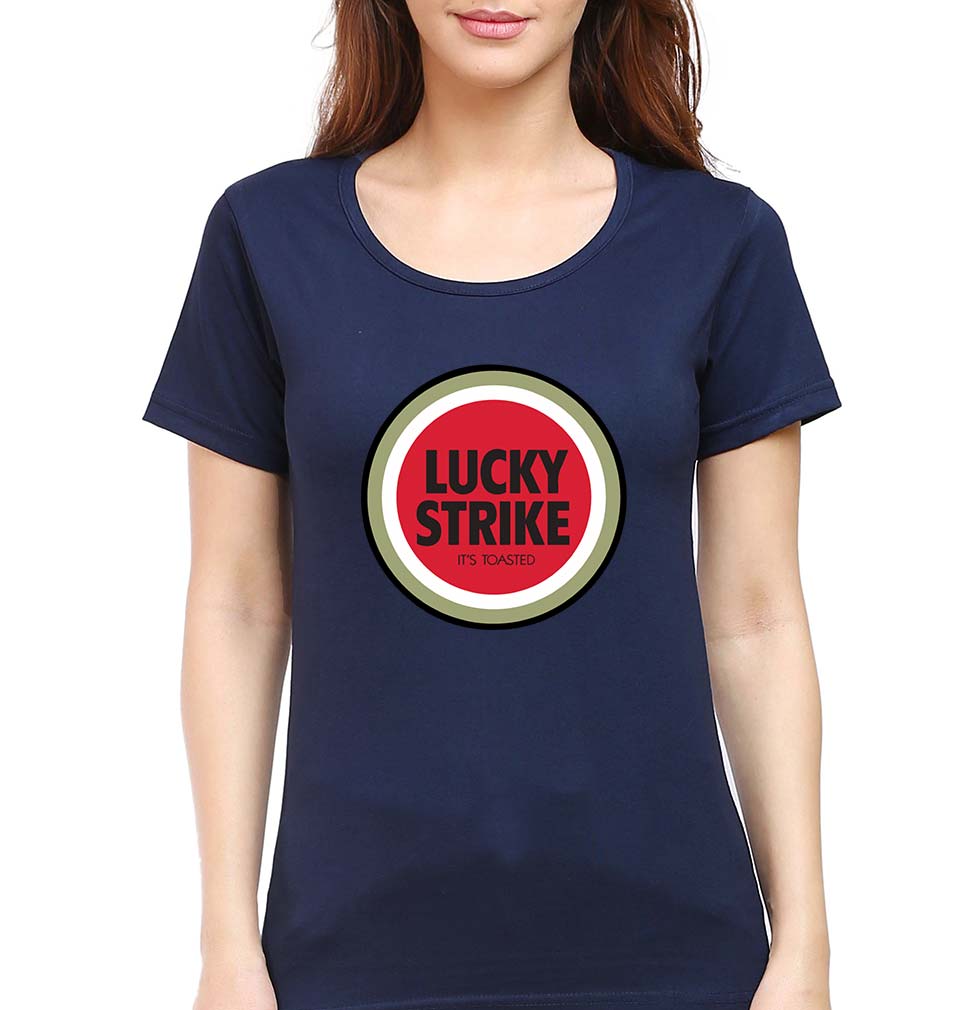 Lucky Strike T-Shirt for Women-Navy Blue-Ektarfa.online