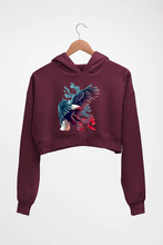 Load image into Gallery viewer, Eagle Crop HOODIE FOR WOMEN-Maroon-Ektarfa.online
