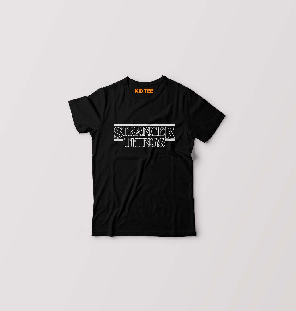 Stranger Things Kids T-Shirt for Boy/Girl-Black-Ektarfa.online