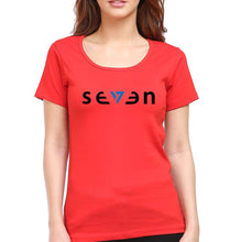 Load image into Gallery viewer, Seven MS Dhoni T-Shirt for Women-Red-Ektarfa.online
