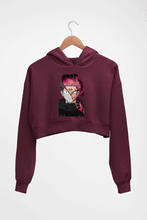 Load image into Gallery viewer, Sukuna Anime Crop HOODIE FOR WOMEN-Maroon-Ektarfa.online
