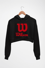 Load image into Gallery viewer, Wilson Crop HOODIE FOR WOMEN-Black-Ektarfa.online
