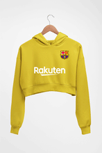 Load image into Gallery viewer, Barcelona Crop HOODIE FOR WOMEN-Mustard Yellow-Ektarfa.online

