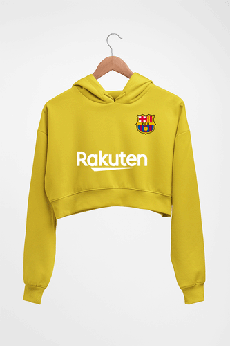 Barcelona Crop HOODIE FOR WOMEN-Mustard Yellow-Ektarfa.online