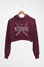 Load image into Gallery viewer, Team Michonne Crop HOODIE FOR WOMEN-Maroon-Ektarfa.online
