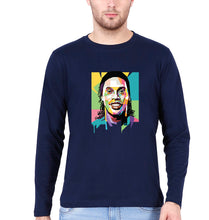 Load image into Gallery viewer, Ronaldinho Full Sleeves T-Shirt for Men-Navy Blue-Ektarfa.online
