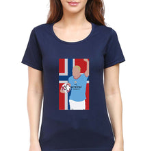 Load image into Gallery viewer, Erling Haaland T-Shirt for Women-Navy Blue-Ektarfa.online
