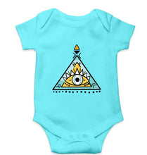 Load image into Gallery viewer, Psychedelic Triangle eye Kids Romper For Baby Boy/Girl-Sky Blue-Ektarfa.online
