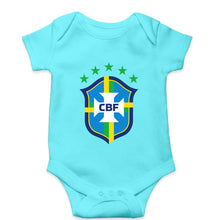 Load image into Gallery viewer, Brazil Football Kids Romper For Baby Boy/Girl-Sky Blue-Ektarfa.online
