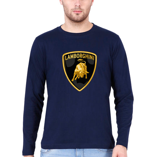Lamborghini Full Sleeves T-Shirt for Men-Navy Blue-Ektarfa.online